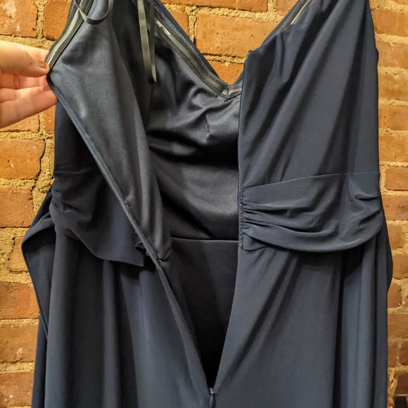 BHLDN Navy Sweetheart Neckline Maxi Bridesmaids Dress 10 - Picture 5 of 5